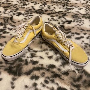 Yellow women’s Vans, size 8. Never worn